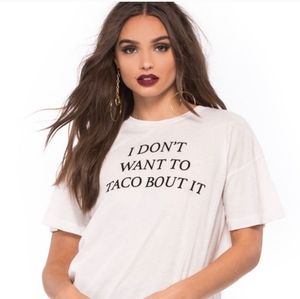 Wildfox Revolve Taco Talk Vintage Lace Short Sleeve Tee